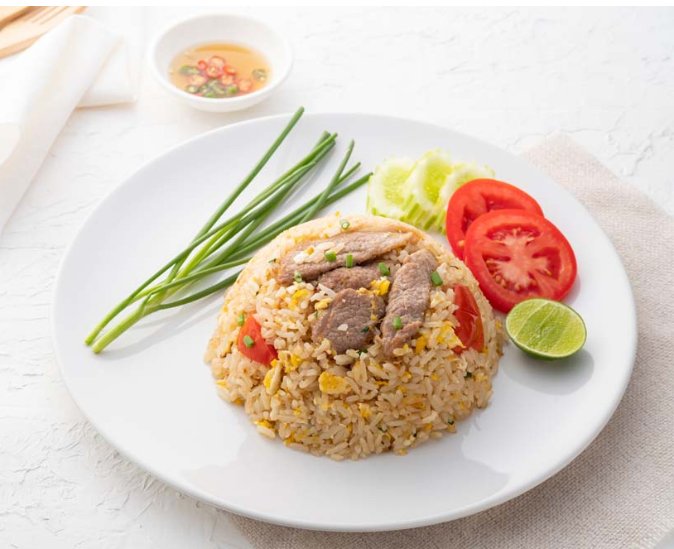 ເຂົ້າຜັດໝູ(ຈານນ້ອຍ)
